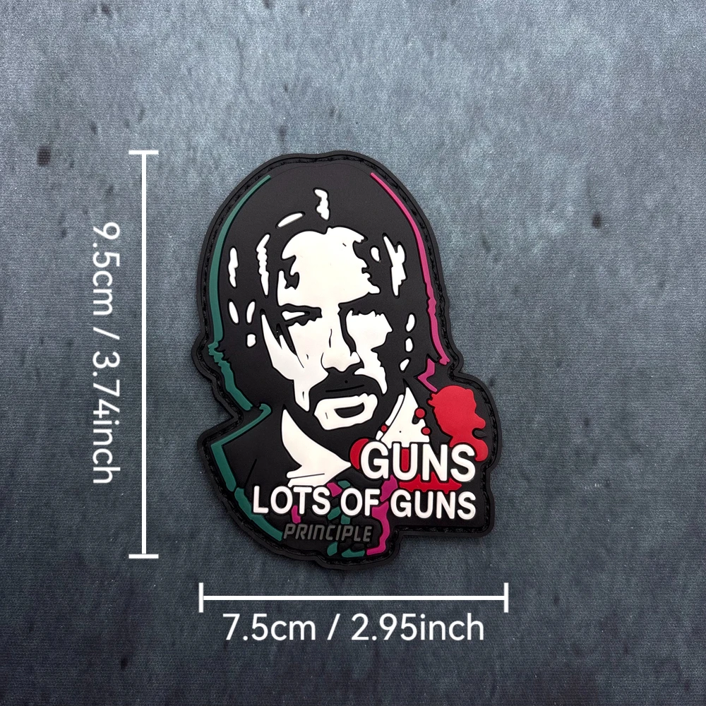 Un uomo melancholico Patch in PVC Gilet tattico/Bretelle Badge Adesivo Patch in PVC con effetto luminoso, Supporto con gancio e anello Morale Patch Patch per zaino Toppa per abbigliamento Gomma morbida