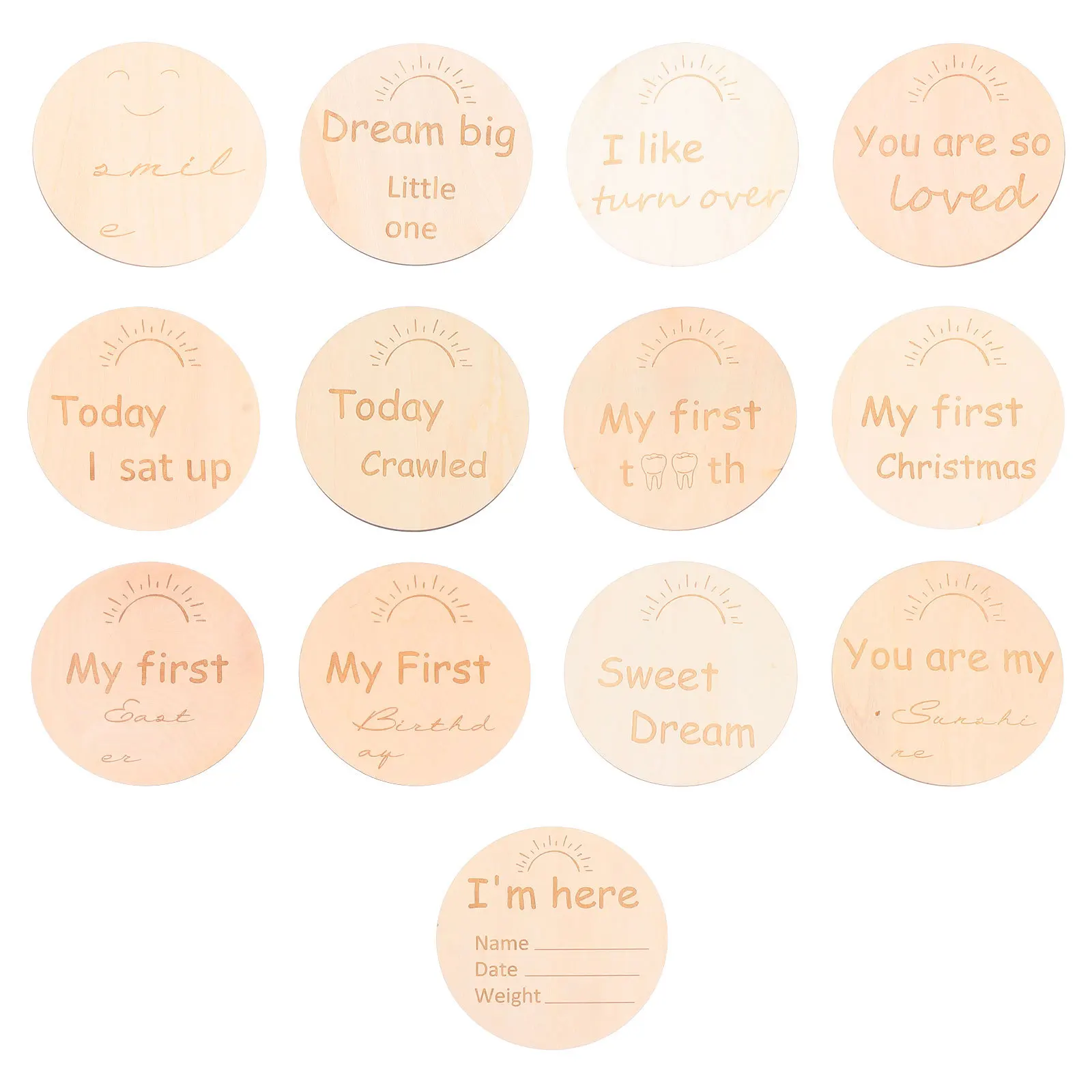 

13 шт. карты для записи роста, деревянные ежемесячные вехи, реквизит для фотосъемки, подарок для фотографий, деревянные карты