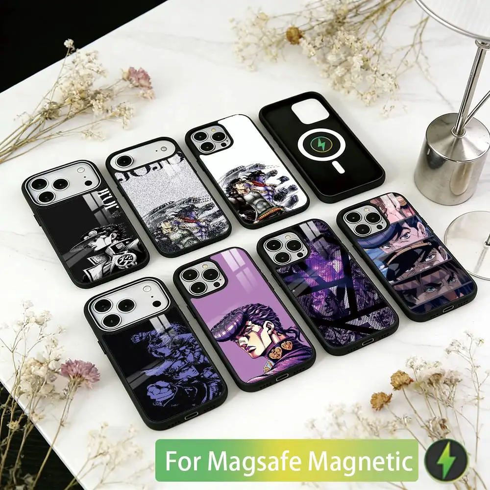 

JoJo's Bizarre Adventure Phone Case For iPhone17,16,15,14,13,12,11 Plus,Pro Magnetic For Magsafe Wireless Charging