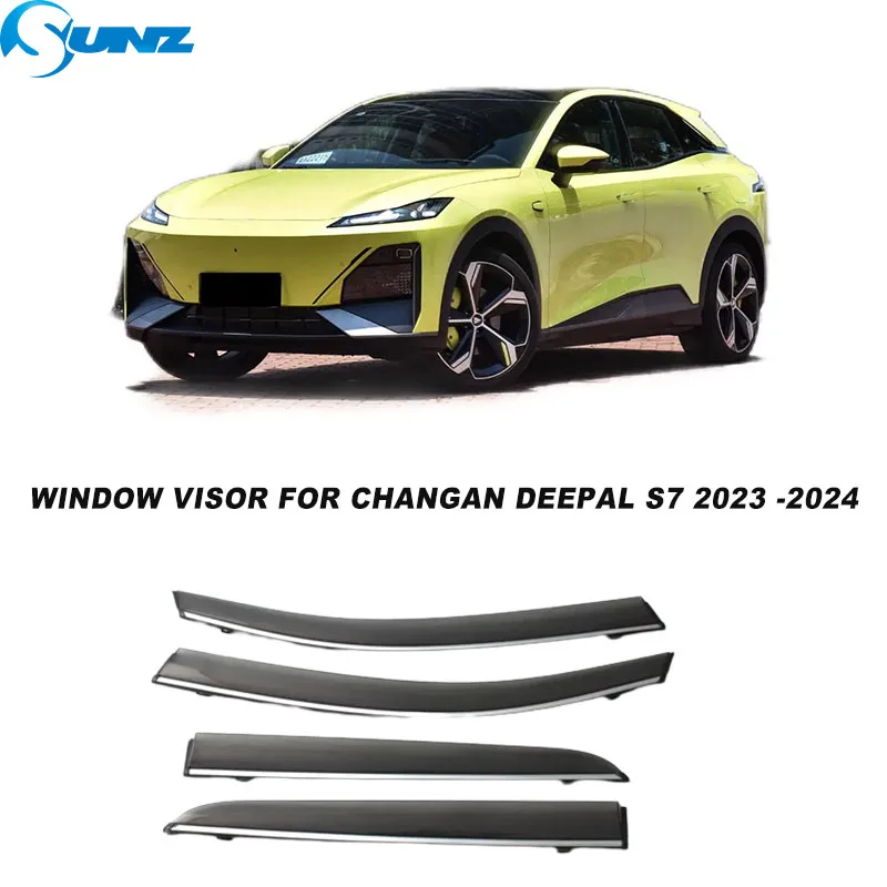 Window Visor For Changan Deepal S7 2023 2024 Car Sun Rain Shade Visor Shield Car Windows Rain Shelter Shield Window Deflector