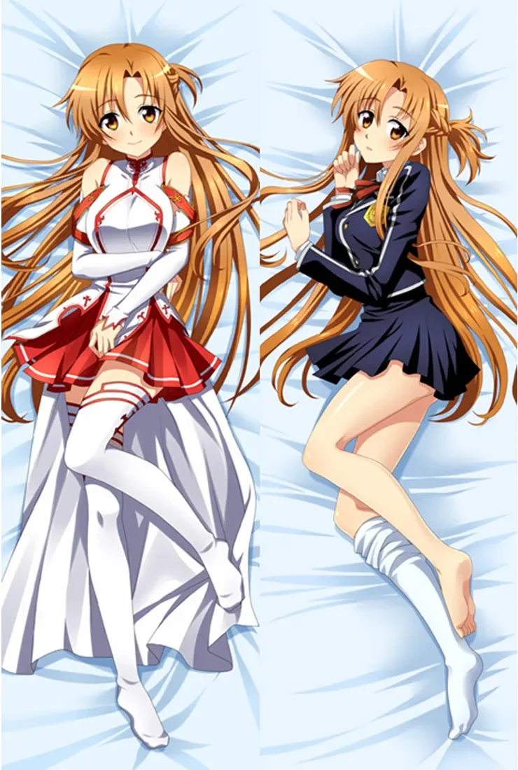 

Yuuki Asuna Dakimakura Otaku Hugging Body Pillow Cartoon Anime Pillowcase Customize Game Character Pillow