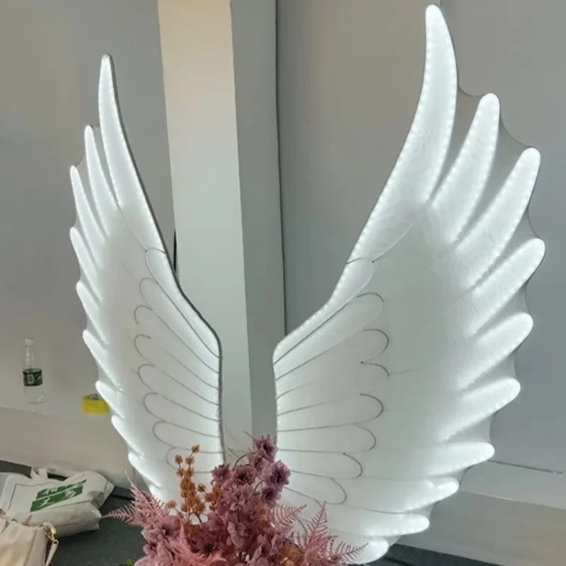 Wedding Luminescent Angel Wings Decoration Lamp Modern LED Wedding Light for Party Stage Shining Road Lead Decor Lighting