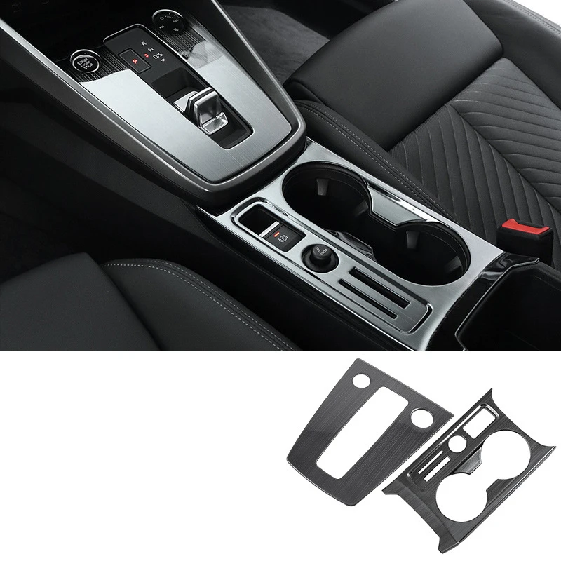 LHD For Audi A3 8Y 2021 2022 2023  Interior Center Console Gear Shift Panel Inner Cover Car Accessories Carbon Texture Trim