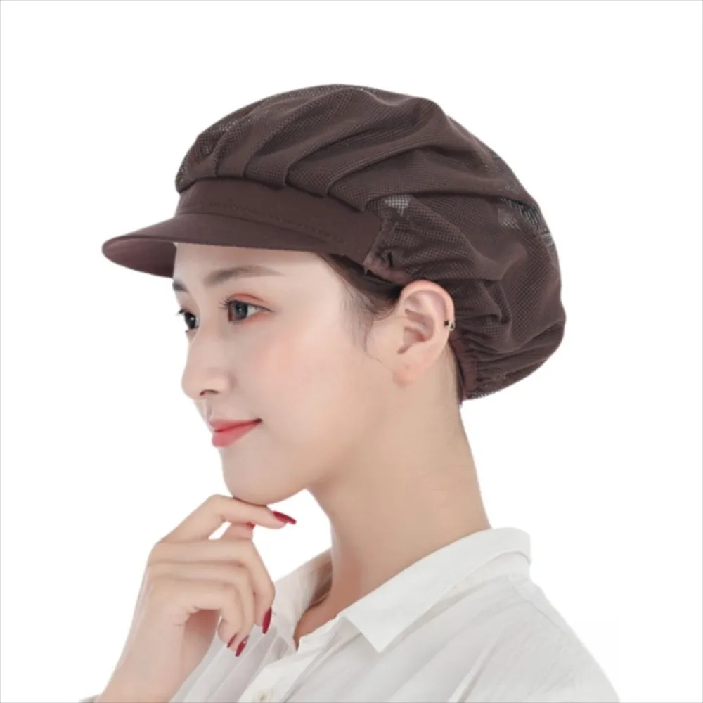 قبعة الطاهي ذات التصميم الصحي المقاوم للزيت والغبار، قبعة عمل المطبخ، مقاومة للدخان، منع السقوط، غطاء غبار مقاوم للدخان