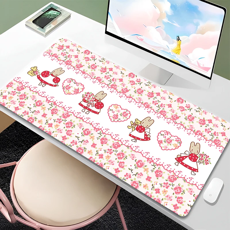 90x40cm Rubber Mouse Pad Marron Cream Anime Gamer Computer xxl Mousepad Gaming Accessories Tablet Varmilo Keyboard Pad Mausepad