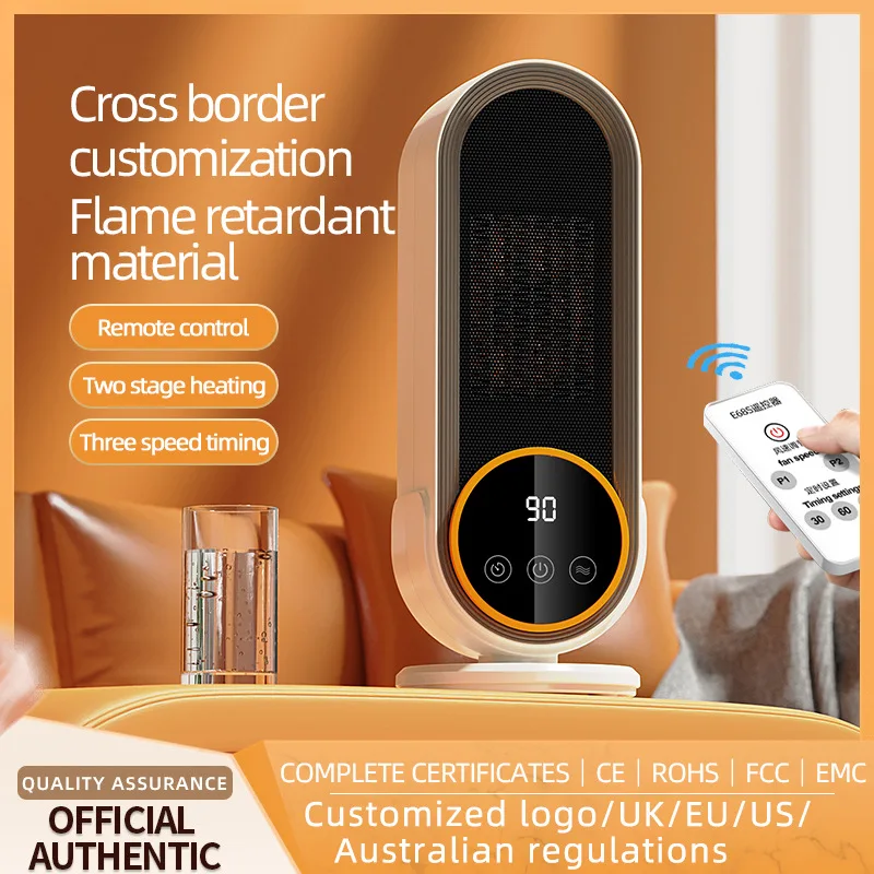 Aquecedor de mesa PTC Aquecedor para toda a casa 1200W Euro/US Plug Heater E68S Edição de atualização remota (temporizador + controle remoto)