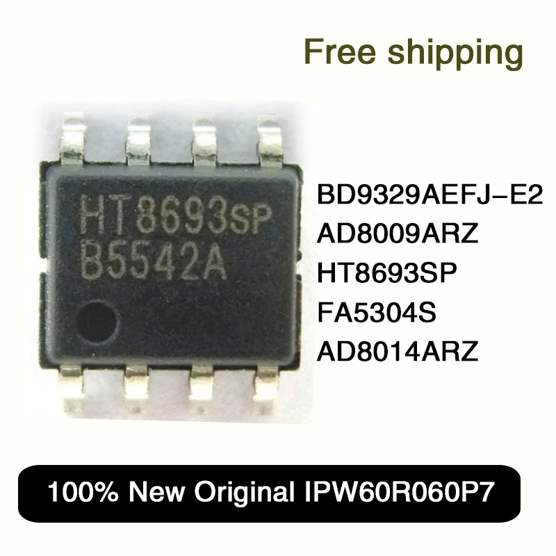 5Pcs HT8693 SOP8 HT8693 HT8693SP SOP-8 BD9329AEFJ-E2 AD8009ARZ FA5304S AD8014ARZ IC Chip mono audio amplifier original In Stock