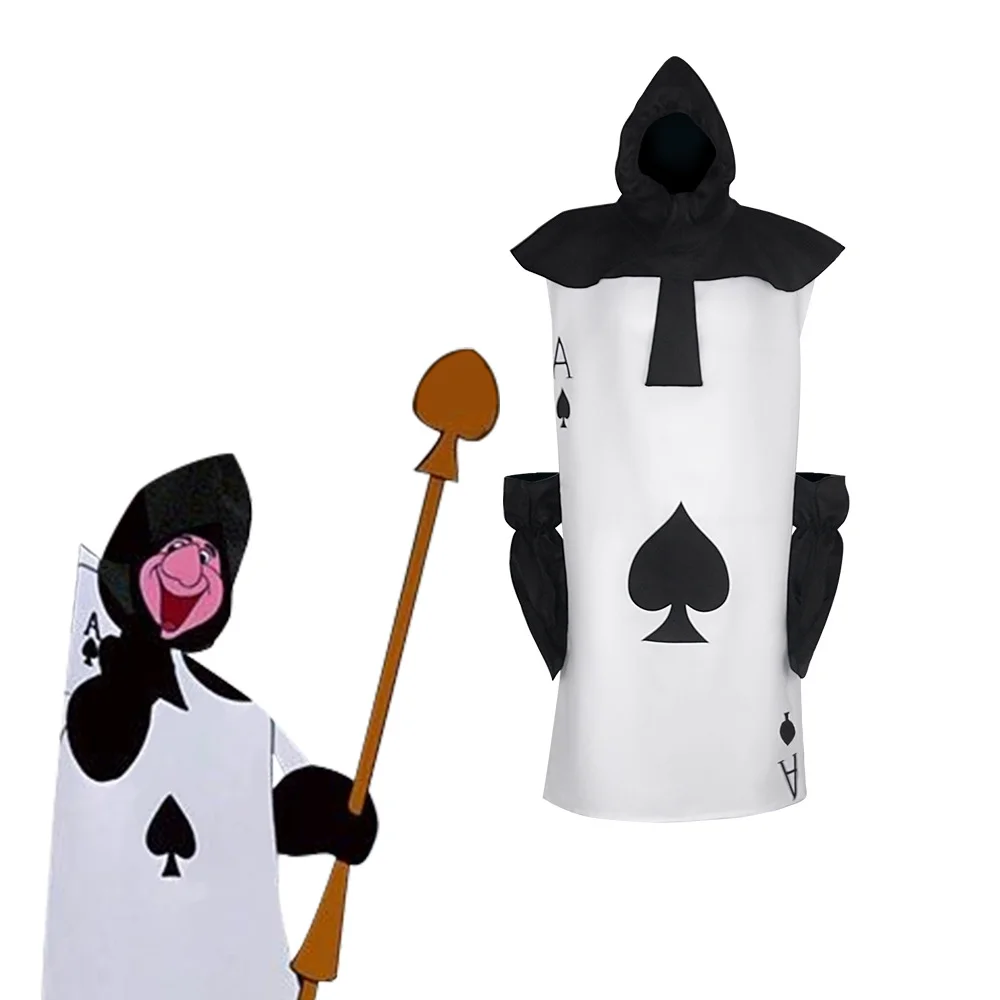 Anime Ace Poker Cosplay Costume Adult Unisex Cards Spades Soldier Coat Performance Suit Halloween Jumpsuit Outfit Party