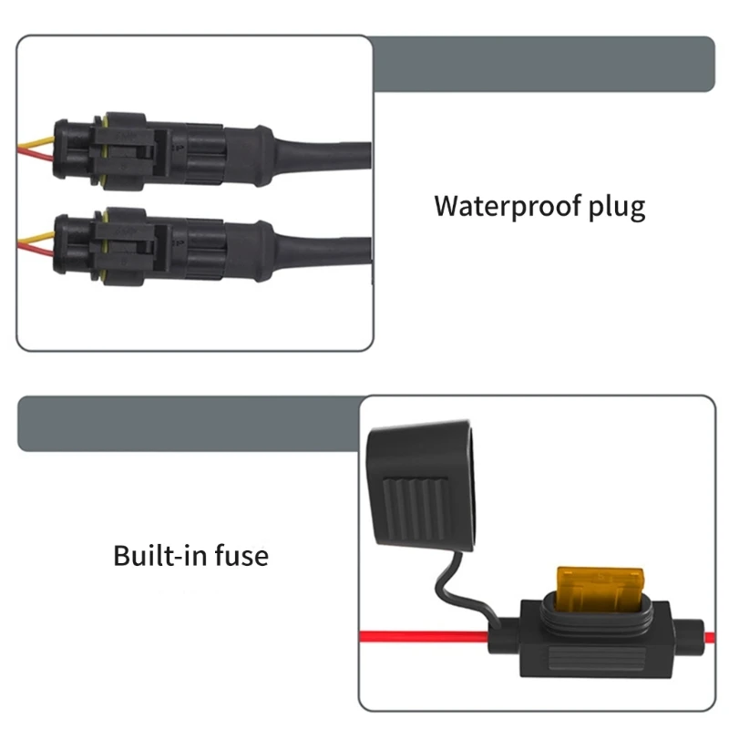 090E Waterproof Motorcycle Grips with 5+1 Adjustable Heat Settings for Cold Weather