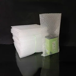 Emballage de sac à bulles épaissi transparent, films anti-vibration, tampon de découpe en mousse, enveloppes étanches, bande d'emballage, 50 pièces