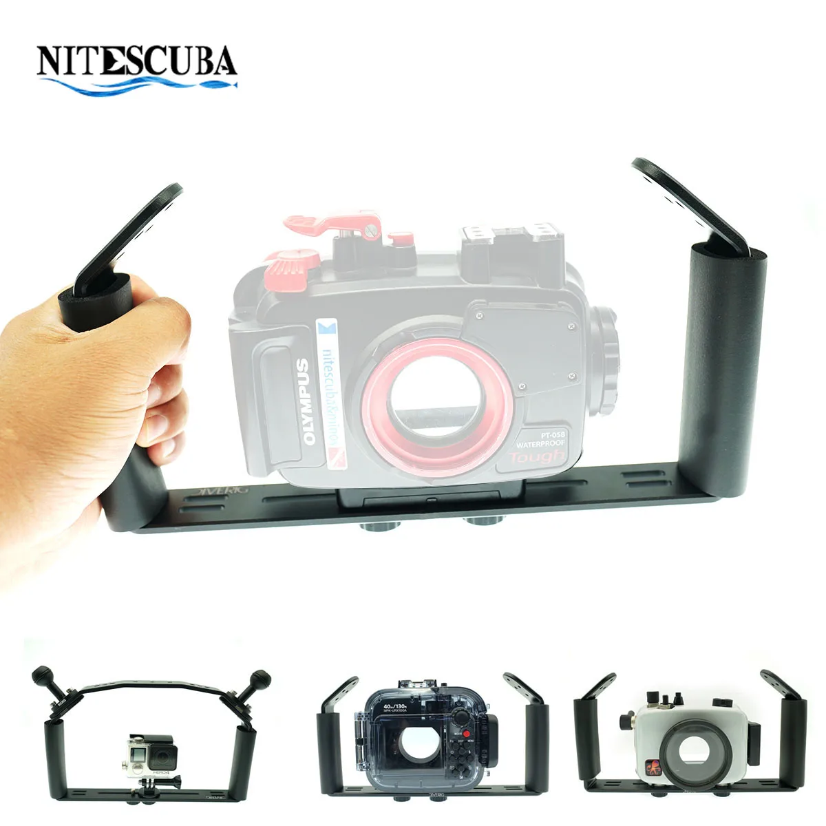 NiteScuba NS050 Uchwyt do nurkowania, stabilizator, mocowanie do lampy, kamer sportowych Sony, GoPro, smartfonów i kamer wideo