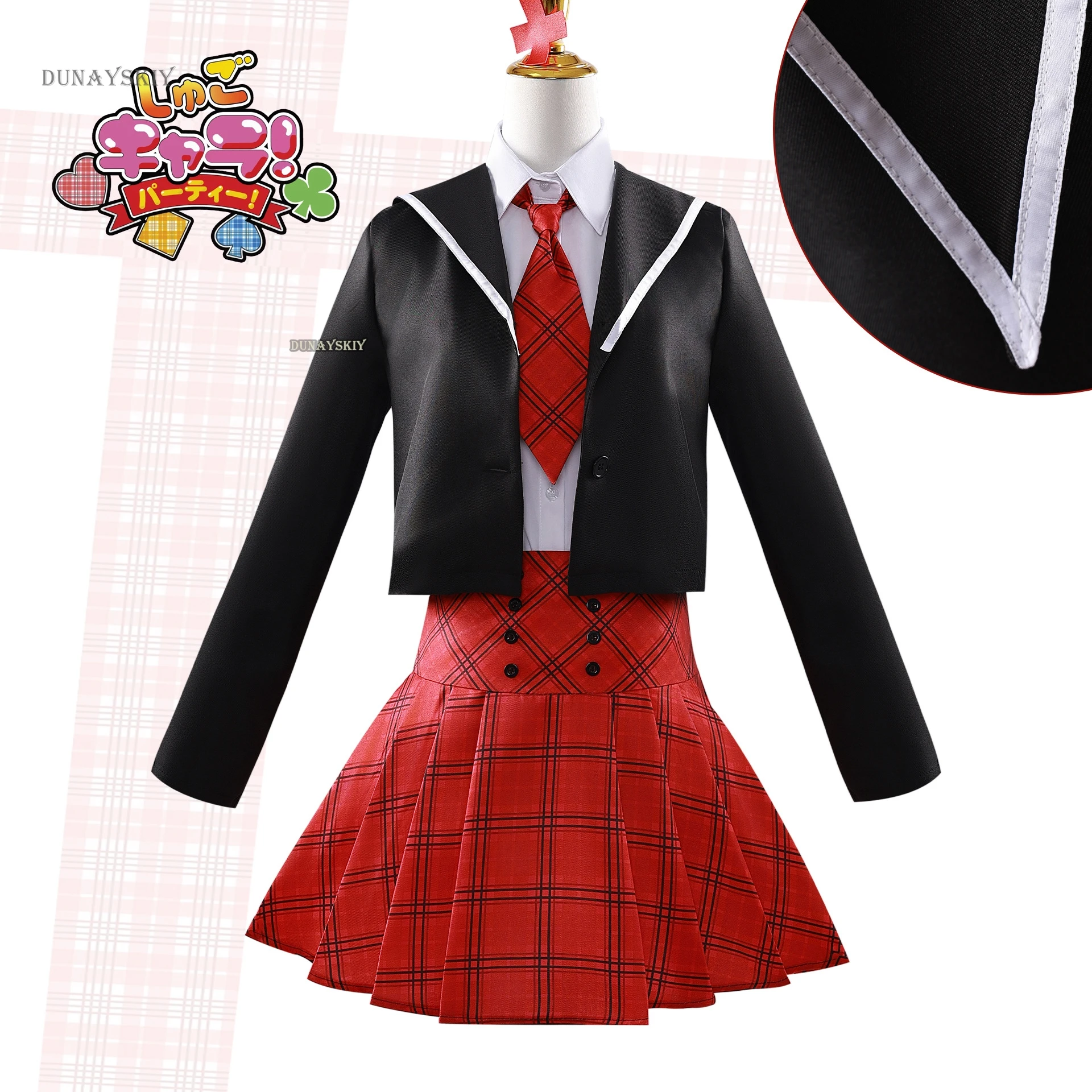 Game Shugo Chara Hinamori Amu Costume Role Play Comic Con Dress Hallowmas Party Wigs Animation Prop Role Party