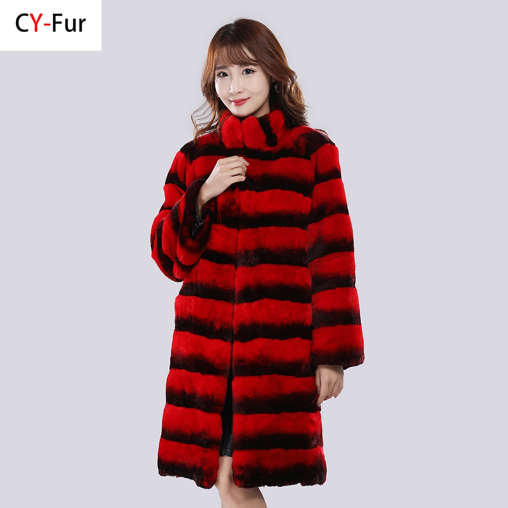 

2025 Fashion Import Real Rex Rabbit Fur Coats Women High Quality Winter Warm Thick Natural Rabbit Fur Jackets Female Oversize