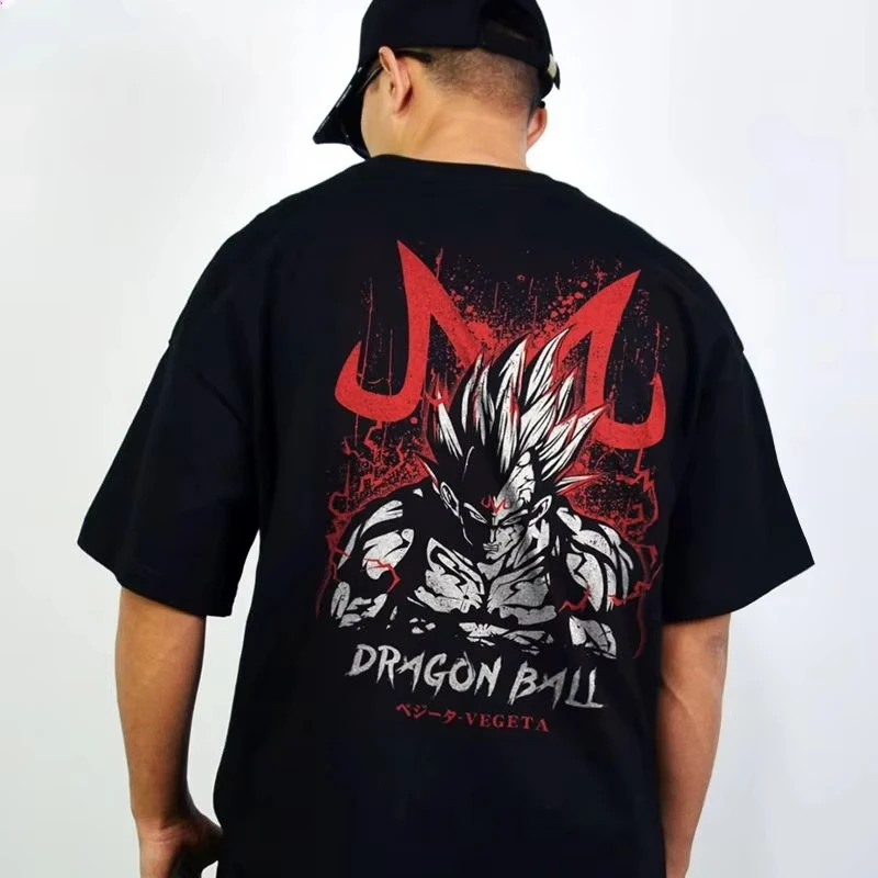 

Japanese anime Dragon Ball Super Collaboration Men's and Women's Cotton Short Sleeve T-Shirt Loose Fashion Streetwear