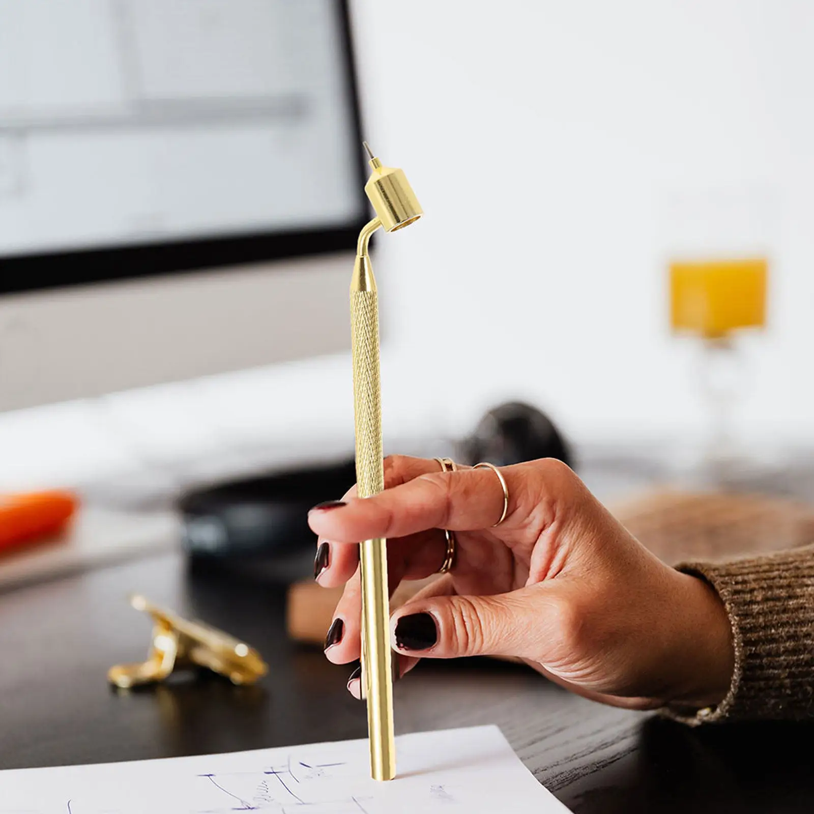 Metal Fluid Writer Pen Slanting Fine Line Paint Applicator for Detail Painting Drawing Scratch Repair DIY Craft Precision Touch