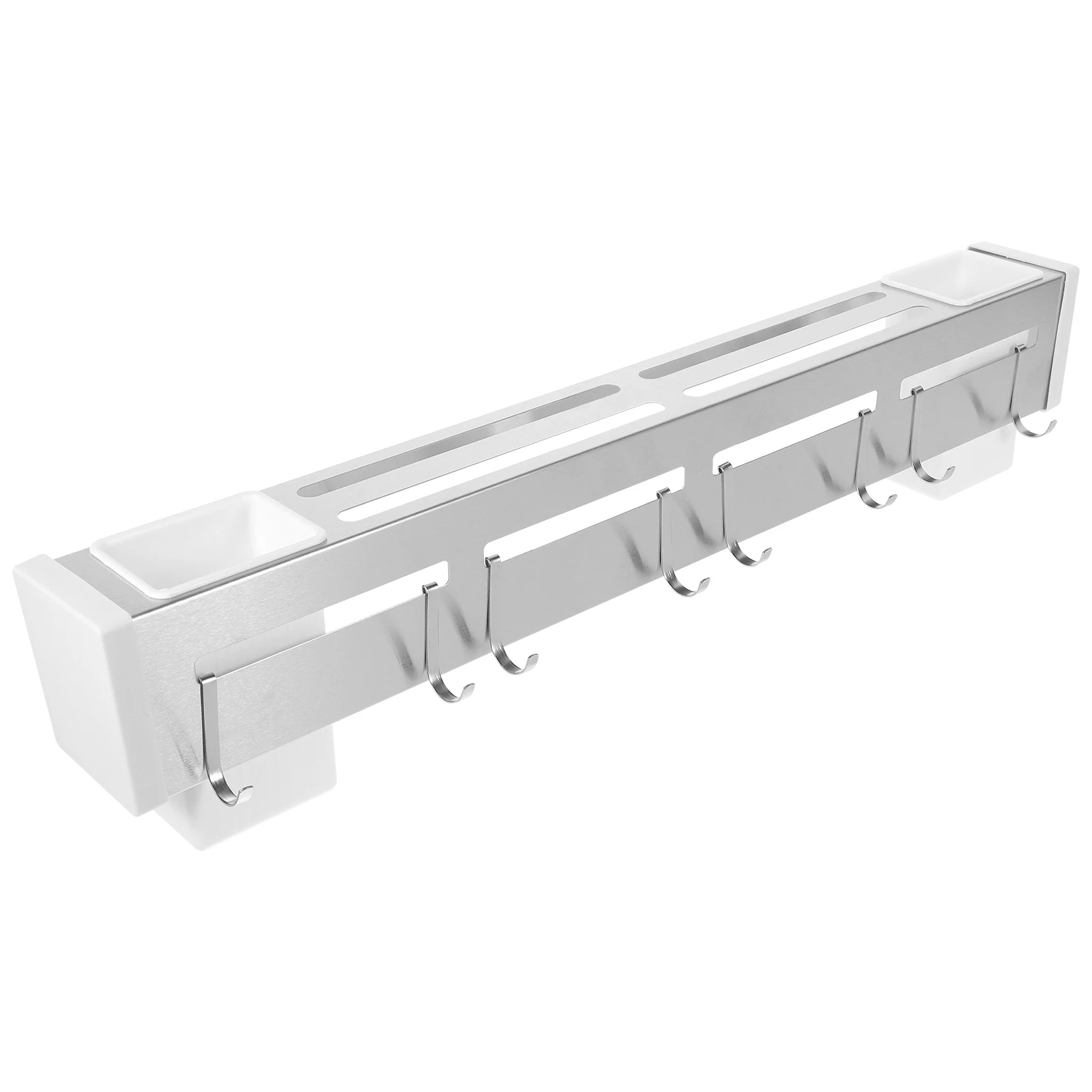 

Stainless Steel Wall Mount Kitchen Tool Storage Rack 50cm Silver Holder Utensil Rack Chopstick ganizer No Drill Compact