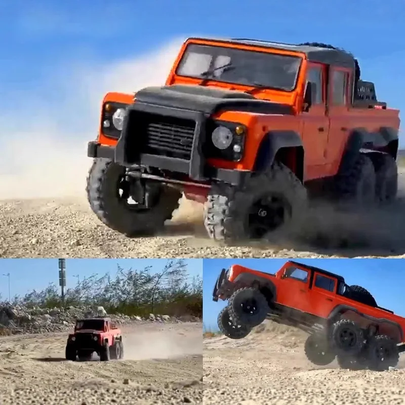 New Axx6 Rc Car 1 10 Scale 6 Wheel Drive High Low Speed Differential Lock Defender Off Road Climbing Remote Control Adult Gift