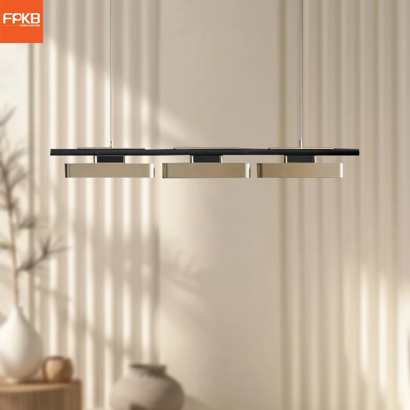 

Minimalist restaurant chandelier simple post-modern light luxury checkout page bar table model room designer crossbar lamp