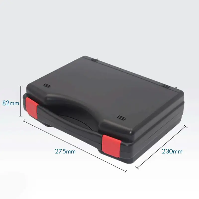 Plastic Carrying Hard Case Portable Tool Packing Case 275x230x82mm Empty Protective Hard Case for Hardware Tools, Black