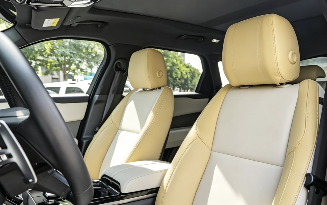 Für Range Rover Velar 2017~2020 Maßgefertigte Autositzbezüge Luxuriöses Nappaleder 100% Passgenau Innenraumzubehör 360 ° Vollständige Abdeckung – Detail 2