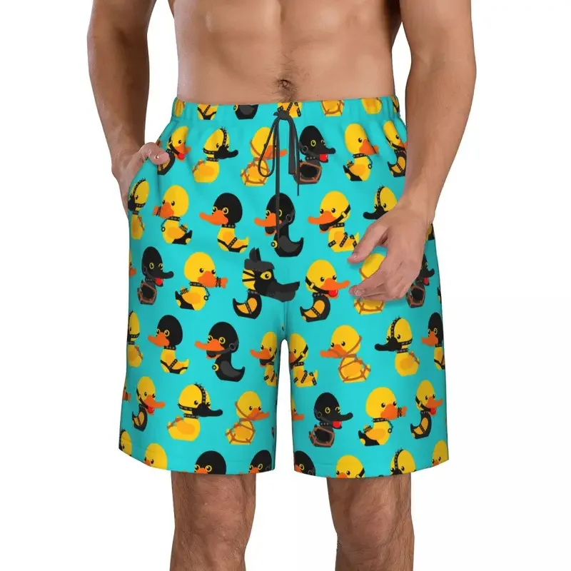 BDSM Duck Funny Swimwear Sunga Boxer Briefs Men Summer Beachwear Board Shorts Fast Dry Trunks