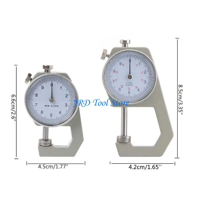 

A2UD Small Size Dial Thickness Gauge for Measuring Paper, Pipe, Sheet Metal 0.1mm Accuracy Measuring Tool Durable