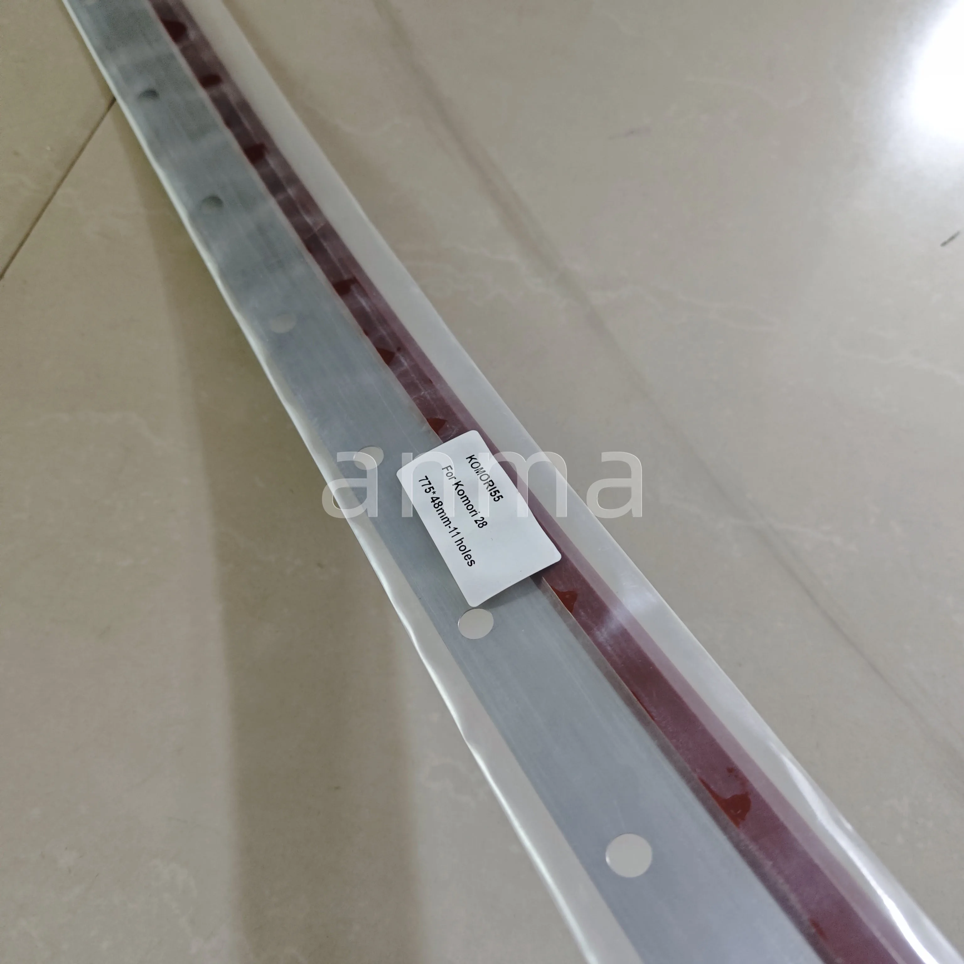 5 piece 775×48mm 11 holes Wash Up Blade For Komori Offset Printing Machine polyurethane 820×48mm