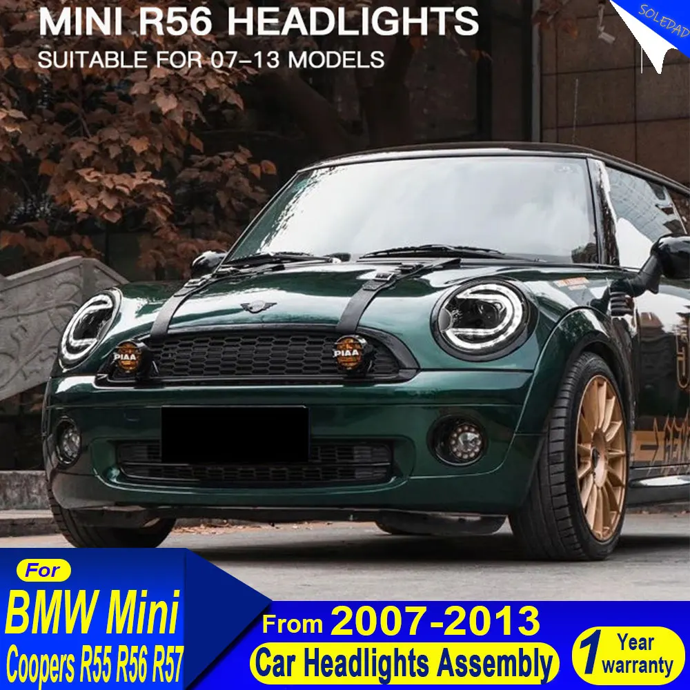 

Стайлинг автомобиля светодиодные фары для Mini Cooper R55 R56 R57 R58 R59 фара 2007-2013 фара DRL сигнальная линза проектора автомобильная