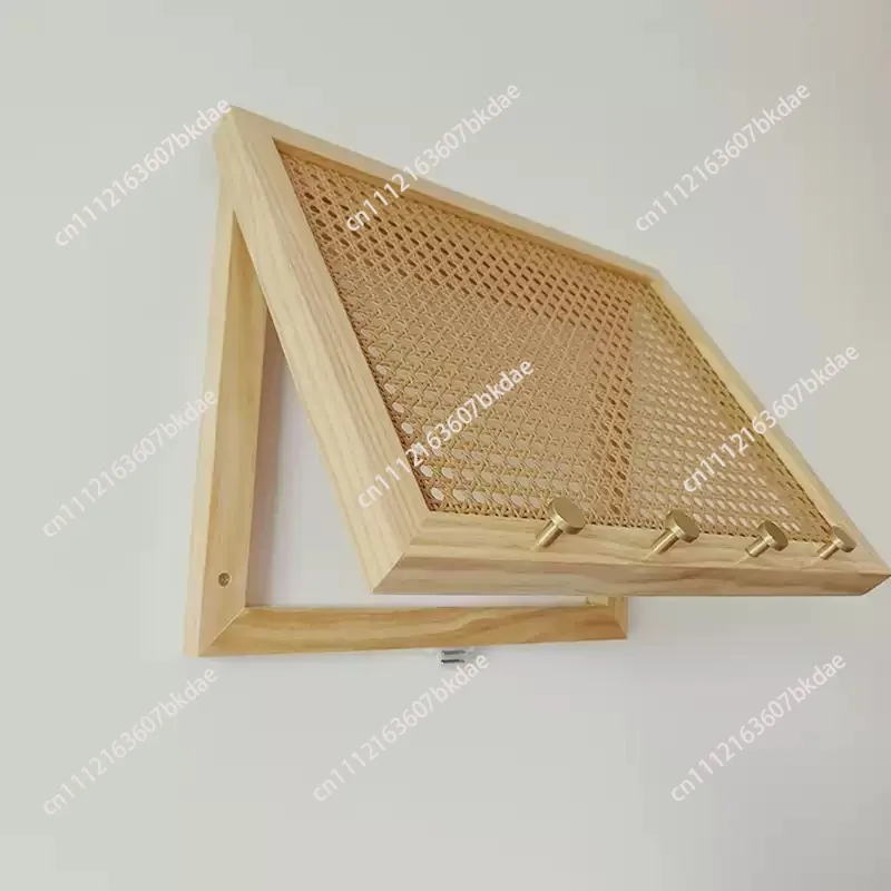 Nordic Rattan Weaving Electricity Meter Box Flip Design Wall Stickers Homestay Clothes Hook Electric Switch Occlusion Home Decor