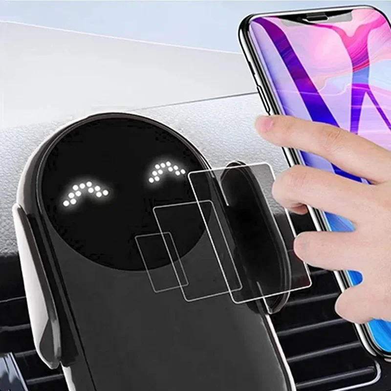 30W Automatic Clamping Infrared Induction Car Wireless Charger  Stand for IPhone 11 12 13 14 Pro Max Samsung Galaxy S20 21 Plus