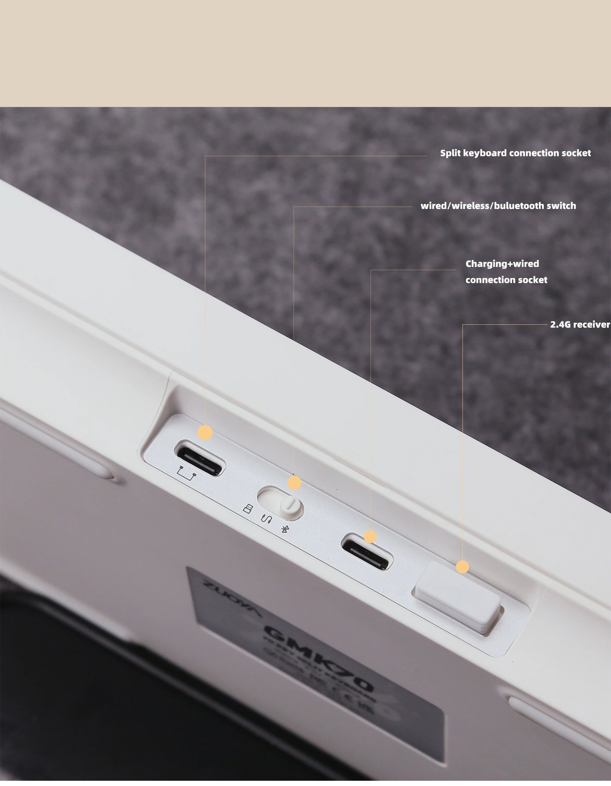 ZUOYA GMK70 VIA/Qmk セパレートゲーミングメカニカルキーボードキット有線ワイヤレス Bluetooth ホットスワップ可能ガスケットカスタマイズされた分割