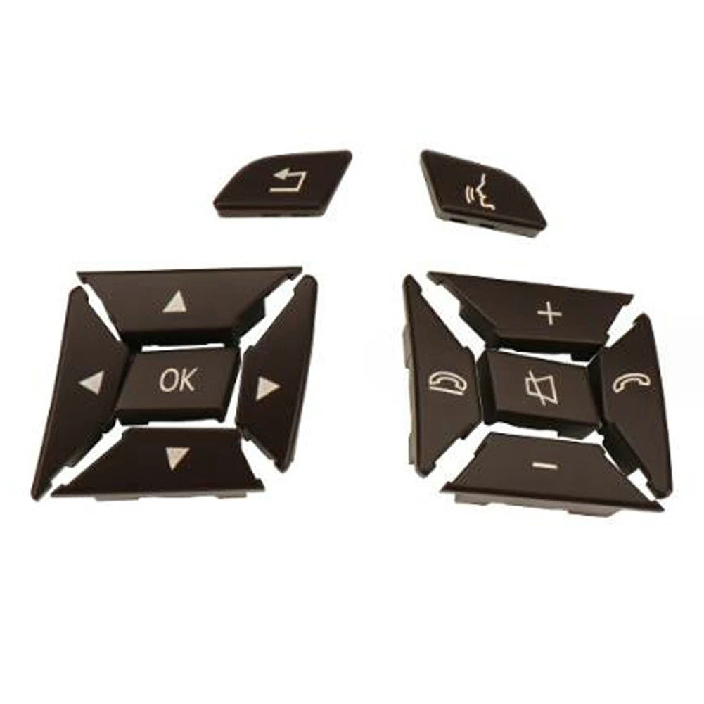 38) Brown Steering Wheel Switch Buttons with Left+Right Placement For Mercedes W204 W212 C200 E260 E320 GLK260