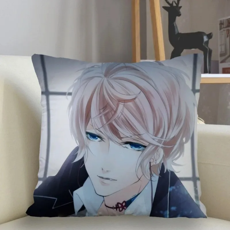 HxNewest DIABOLIK LOVERS Fronhas para Carro e Sofá, 3D Dos Desenhos Animados Anime Fronha, Japonês Manga Lance Travesseiro, Home Textile