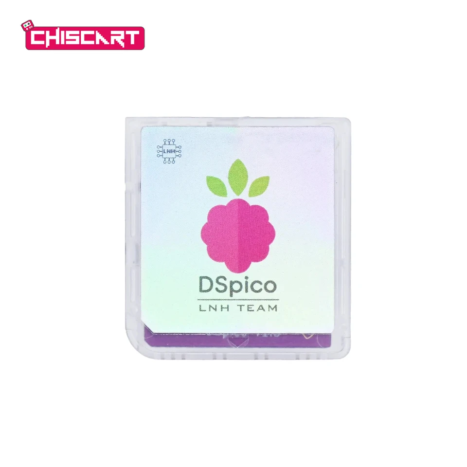 Leitor de Jogos Chiscart DSpico com Caixa Transparente Moldada por Injeção com MCU RP2040 para Consoles NDS, NDSL, DSi e 3DS
