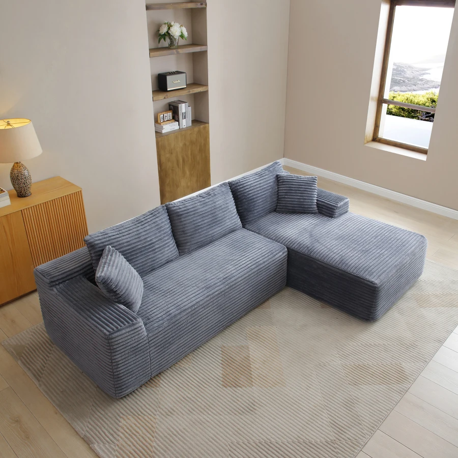 105'' Modular Sectional Sofa, Cloud Sectional Couch with Deep Seat, Modern Modular L-Shape Sofa Couch with Chaise, Upholstered