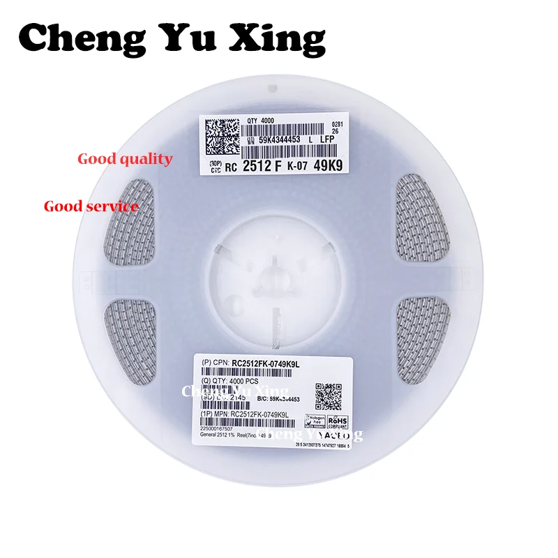 

2512 49K9 49.9K 1% RC2512FK-0749K9L ， 4000pcs ,SMD Resistor