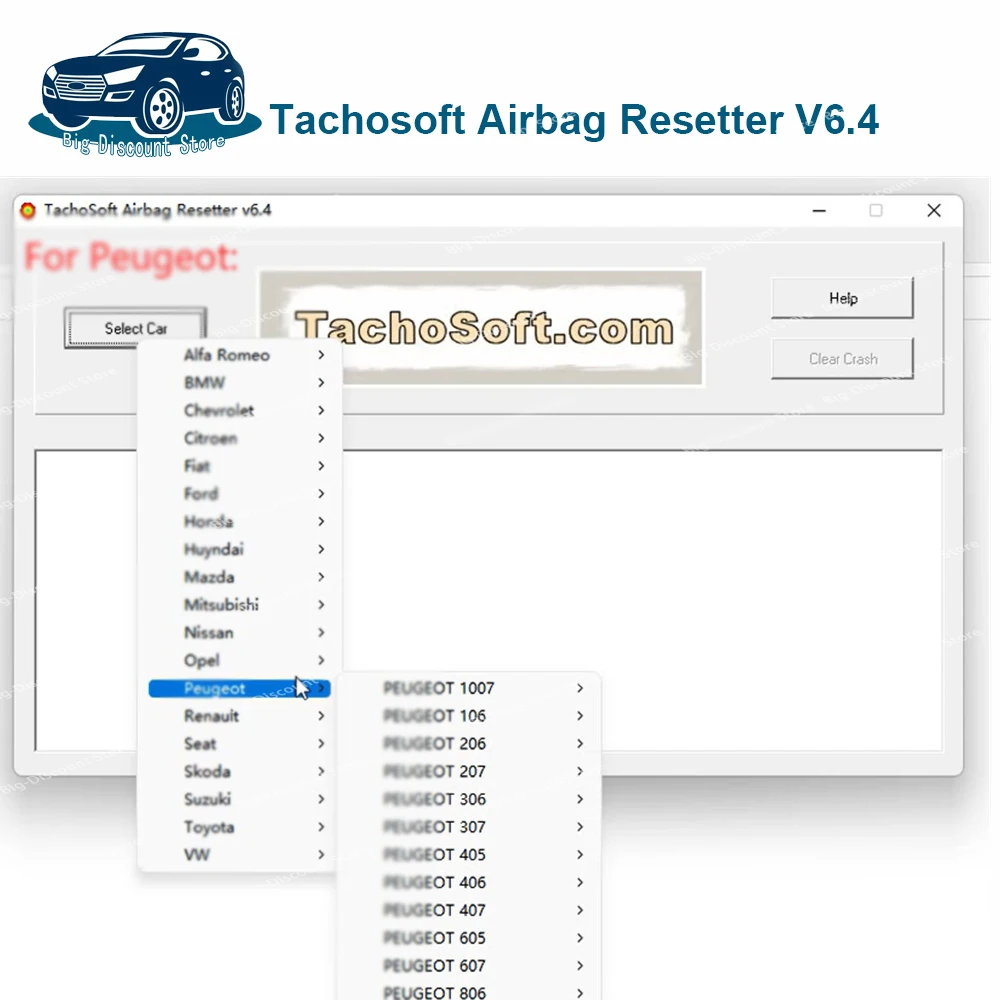 Tachosoft Air-bag Resetter V6.4 Deleting Crashdata Software From ECU Dumps with 450  ECU Models Eprom Mcu Cars Newest 2024