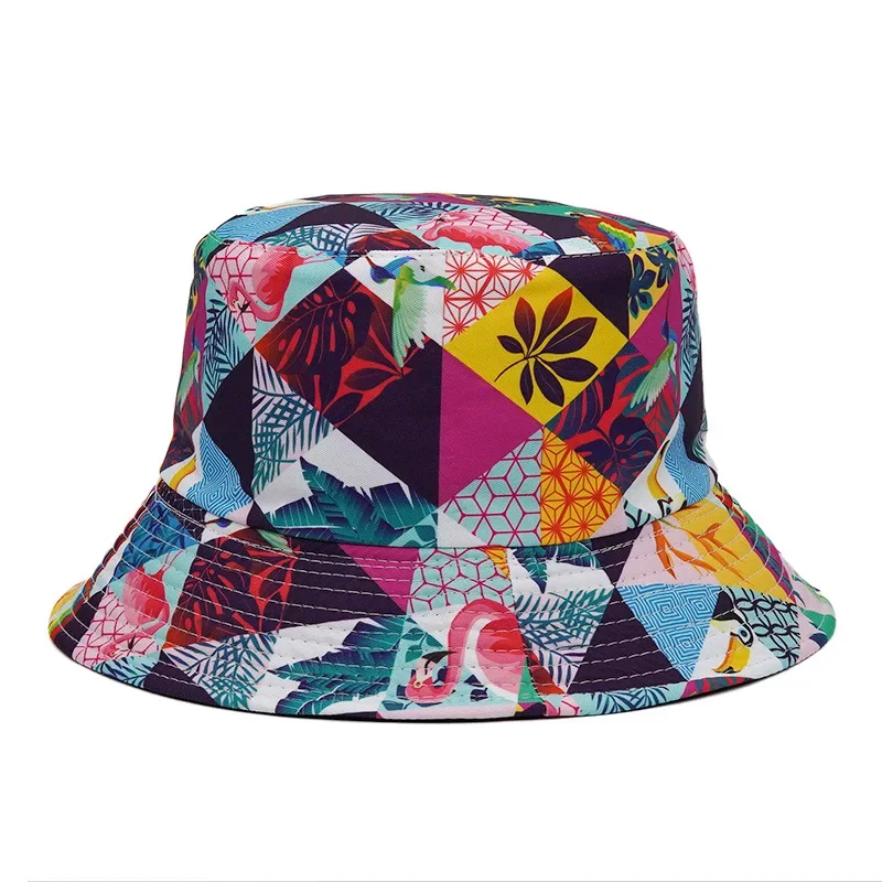 2024 New Summer Graffiti Bucket Hat for Women Men Skull Floral Outdoor Foldable Bob Fisherman Hat Girls Gorros Panama Sun Hat