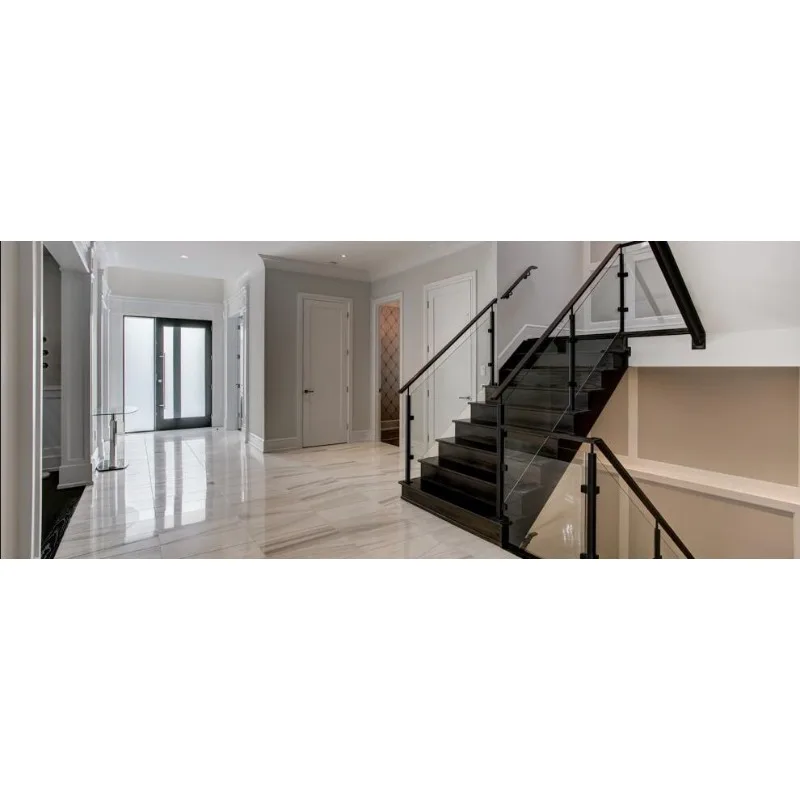 Decorative Deck Railings Aluminum U-Channel Balcony Railings Stairs Tempered Glass Railings Handrails