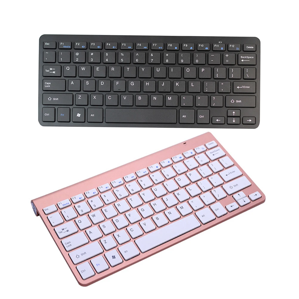 

2.4G Mini Keyboard Wireless Keyboard Ultra-thin Keyboard with Mouse for Home Office (Black, Without )