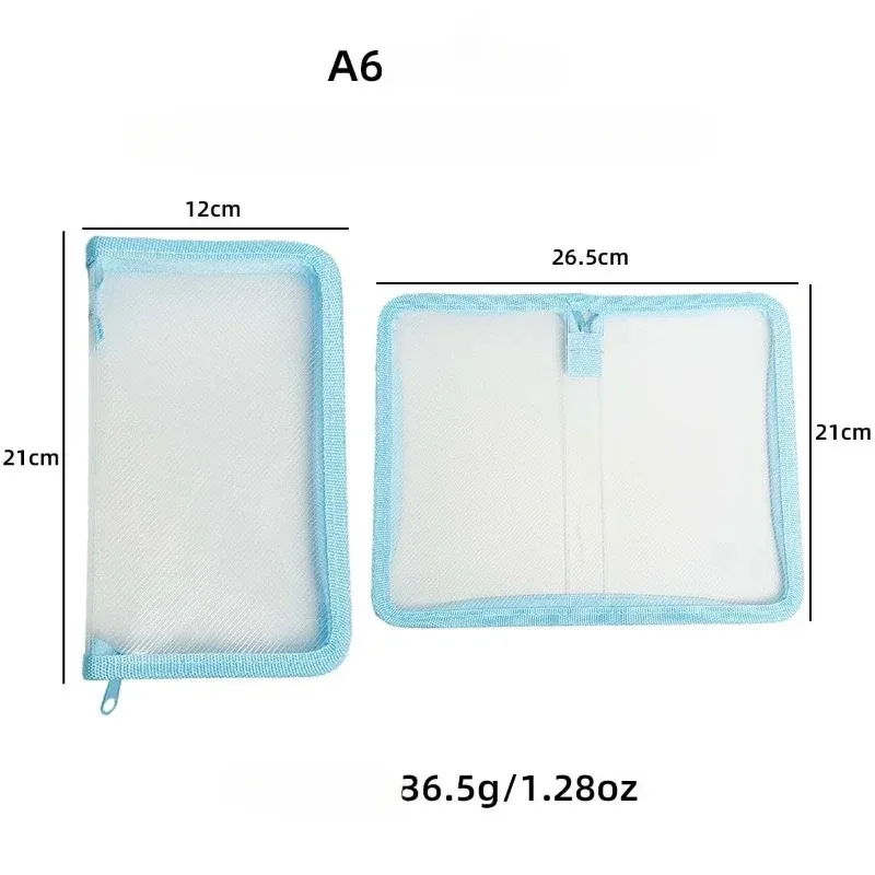 Pochette de rangement artisanale en PVC texturé A6, organisateur d'autocollants transparents pour Scrapbooking, sac de maquillage minimaliste, étui à stylos de grande capacité