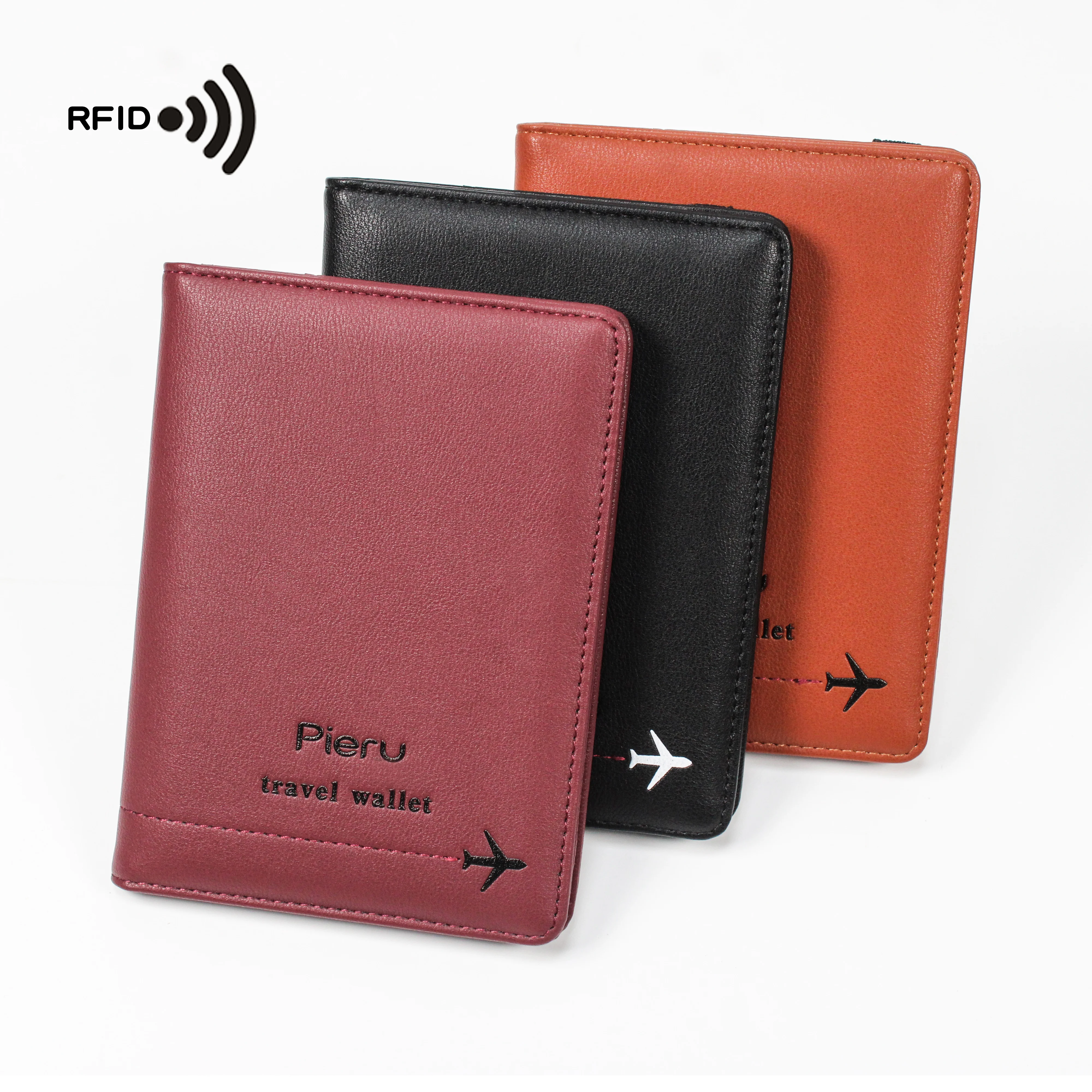 

Travel Bag Passport Wallet Holder Cover Bag Supplies Holder Organizer For Documents Pouch RFID Anti-theft Brush Passport Bag