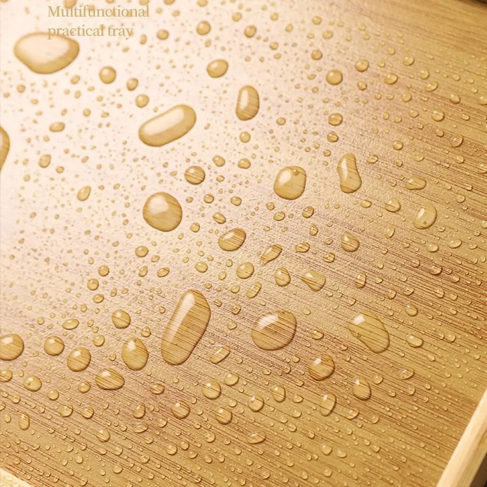 Decorate Tray Natural Bamboo Bamboo Wooden Tray Rectangular Retro Style Serving Tray Food Storage Trays Coffee Table