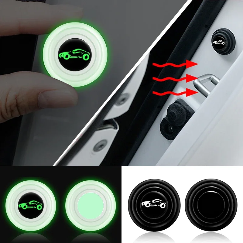 New 4pcs Car Door Shock Absorbing Gasket Car Trunk Sound Insulation Pad Universal For Shockproof Thickening Cushion Stickers