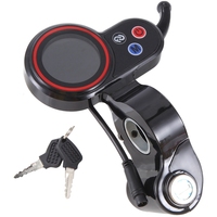 Scooter Parts 6Pin LCD Display With Key For Electric Scooter Display With Locking Instrument Dashboard Parts Black