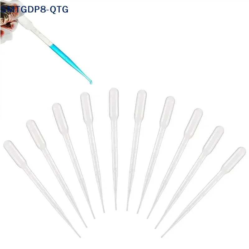 100Pcs/Lot Laboratory Pipette 1ml 2ml 3ml 5ml Plastic Disposable Graduated Container Liquid Dropper Equipment Straw Makeup Tools
