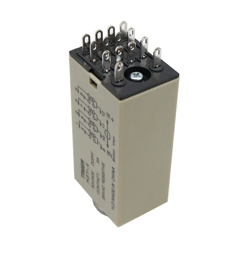 1pcs Power on Delay Time Relay H3Y-4 Small 14-pinDC12V24vAC220v Timer Switch 1S 3S 5S 30S 60S 5M 10M 30M 60M