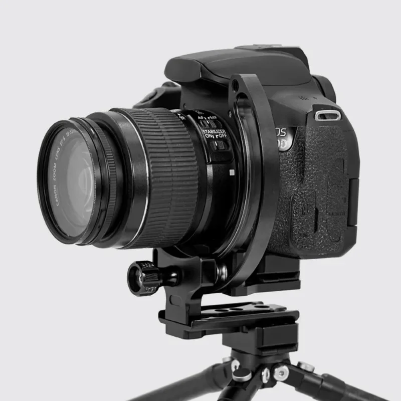 New DSLR Camera Lens Support Bracket Semi-circular Ring Horizontal Vertical Quick Switch Mount for Canon Nikon Tripod Stabilizer