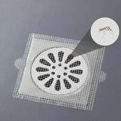 10Pcs Strainer Sink Sewer Outfall Stopper Bathroom Mesh Stickers Disposable Shower Floor Drain Filter Hair Catcher Clean Gadgets