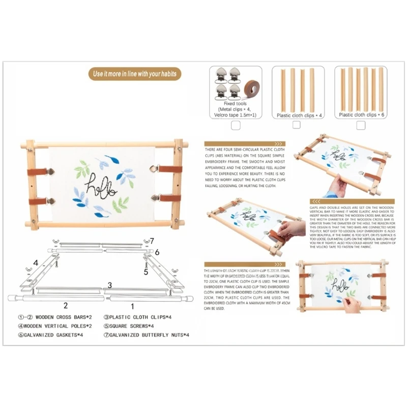 Needlepoint Embroidery Rack, Scroll Frames for Cross Stitches, Hard Needlepoint Stretcher Frame Quilting Hoop Stand